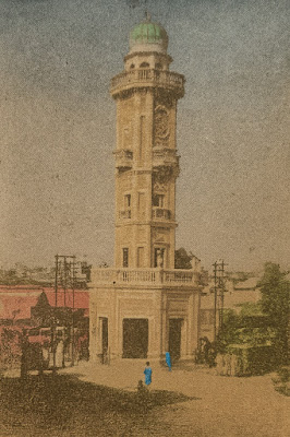 Sukkur Ghanta Ghar clock tower photographed in 1940 before independence